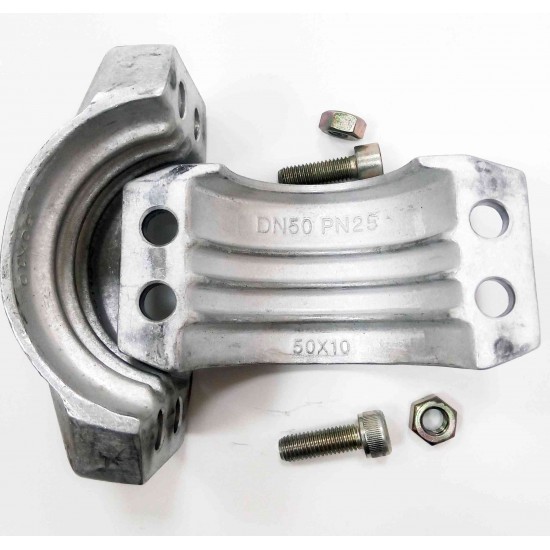 2\" Хомут усиленный 4х-болтовой 50 х 10 мм нержавеющая сталь SC50X10AL